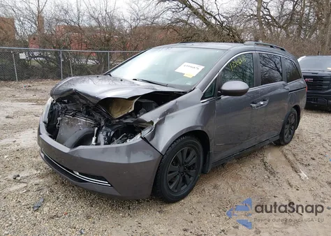 2014 Honda Odyssey Ex z USA, uszkodzony, nr VIN 5FNRL5H45EB075711